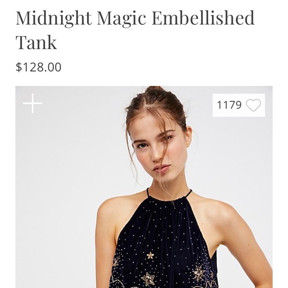 NWT Free People Velvet Midnight Magic Tank - Picture 5 of 8